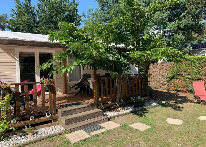 Campingplatz Le Mobilhome De Evelyne Et Serge Lit-et-Mixe